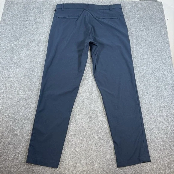 Lululemon Commission Pant Mens 38x33 Navy Slim‎ Stretch Performance Warpstreme - Picture 2 of 16